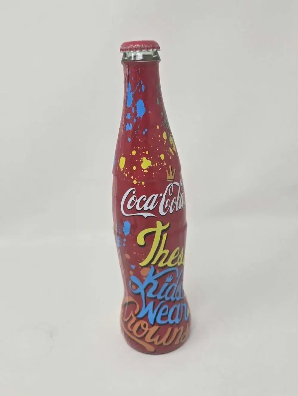 Ltd Edition Coca Cola Glass Bottle These Kids Wear Crowns Band Joe Porter RARE
